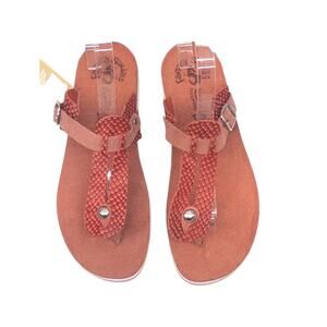 Fantasy Sandals Women's Thong Sport Sandal Red Cobra Women's size 10 EU 40